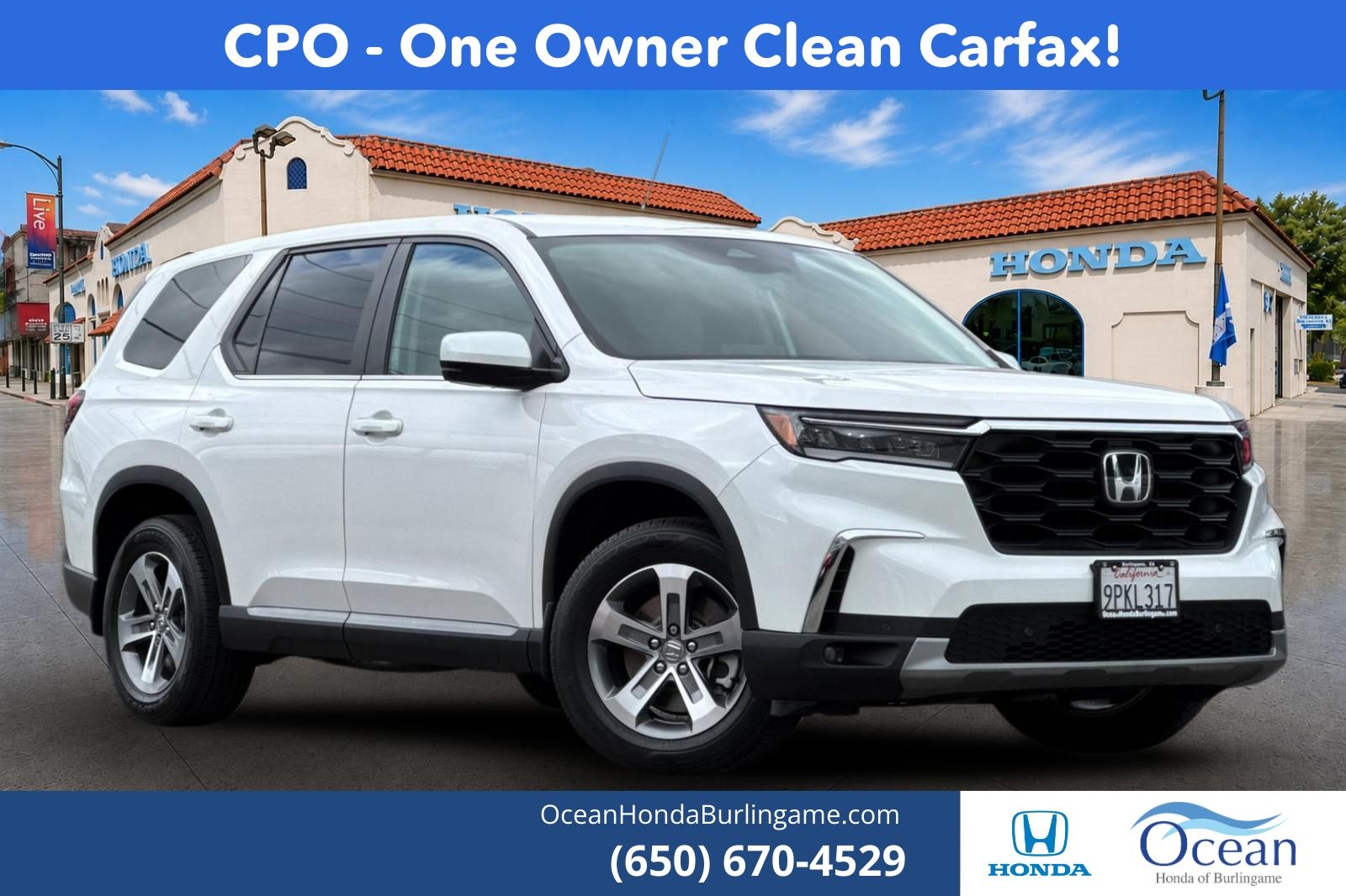 Platinum White Pearl 2025 Honda Pilot SUV / Crossover Front-Wheel Drive Automatic