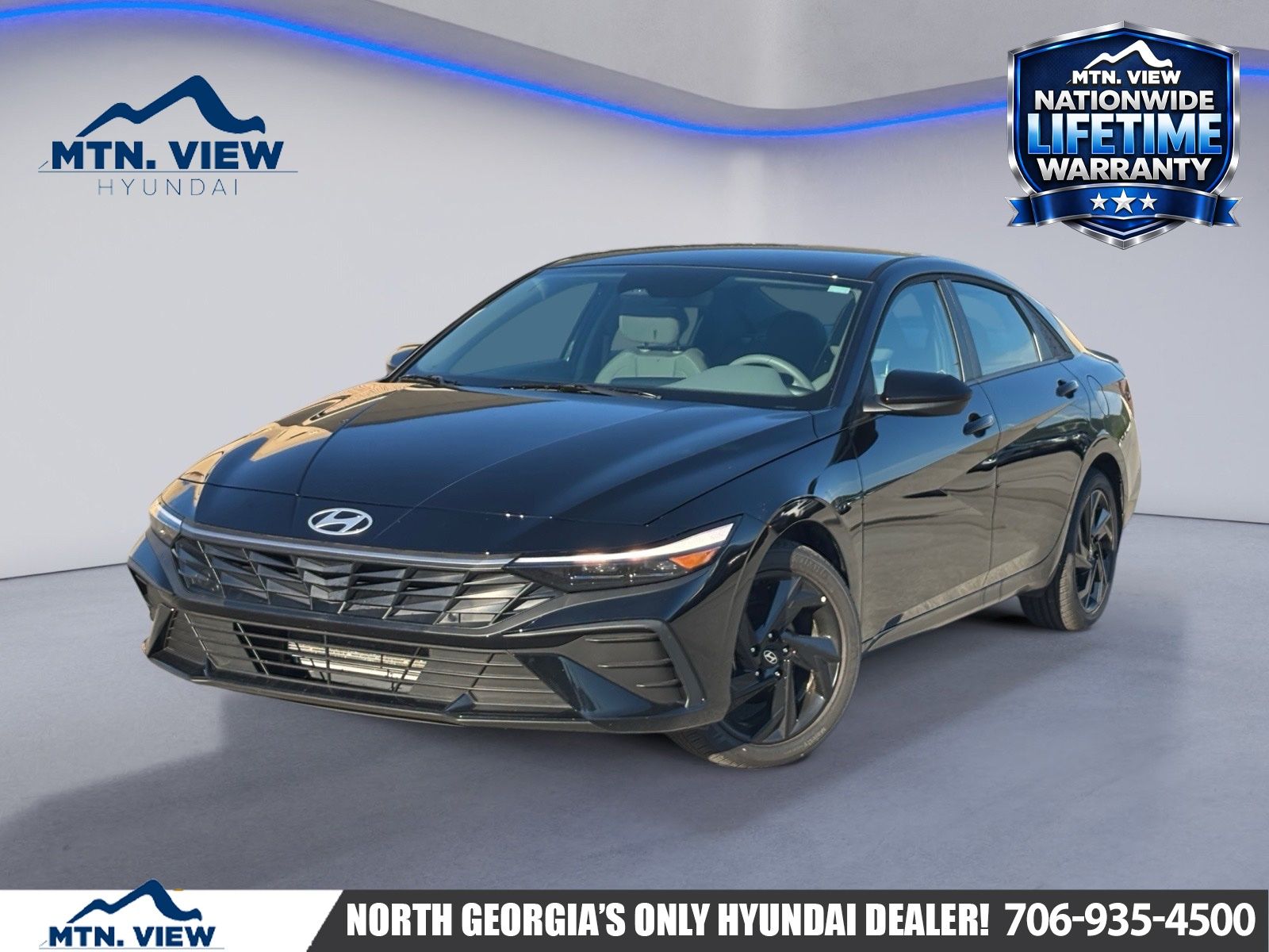 Abyss Black 2026 Hyundai Elantra Sedan Front-Wheel Drive Continuously Variable Transmission