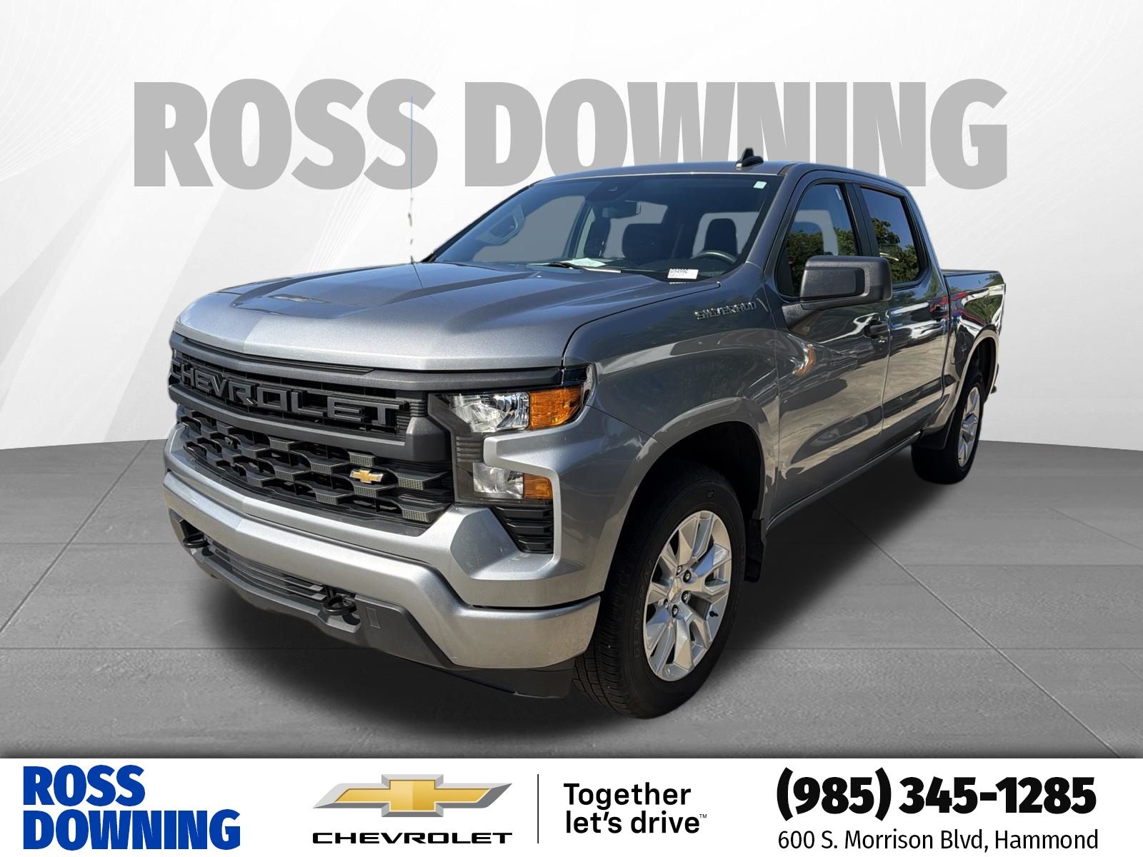 Sterling Gray Metallic 2024 Chevrolet Silverado 1500 Pickup Truck 4X2 8-Speed Automatic
