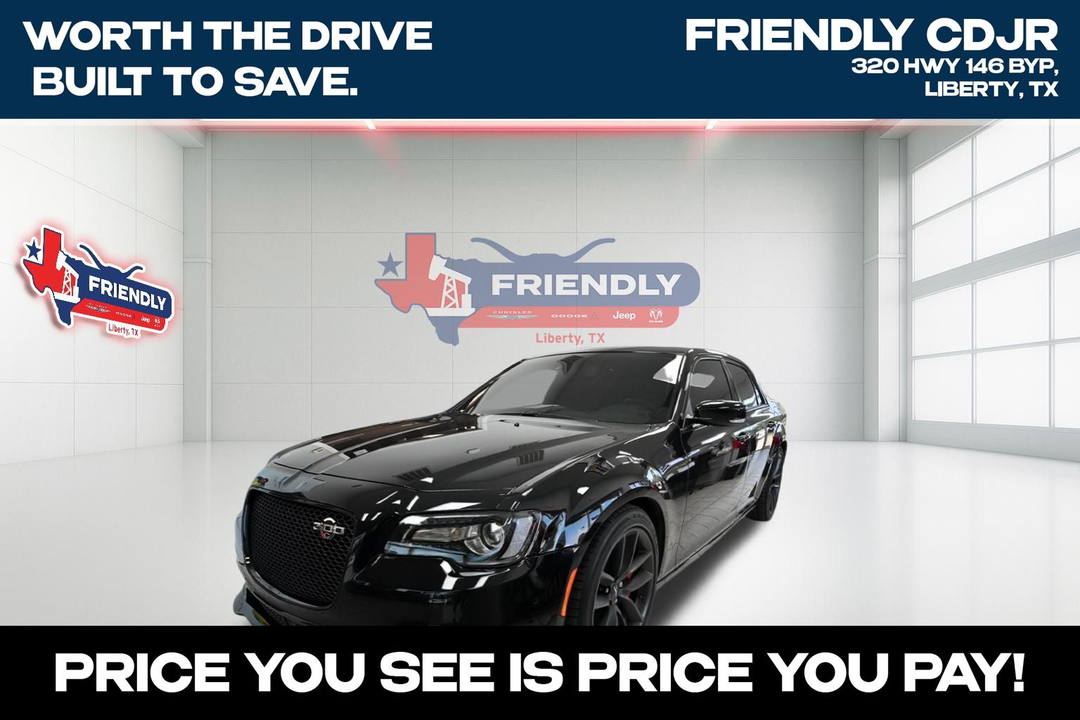 Gloss Black 2023 Chrysler 300 Sedan Rear-Wheel Drive 8-Speed Automatic