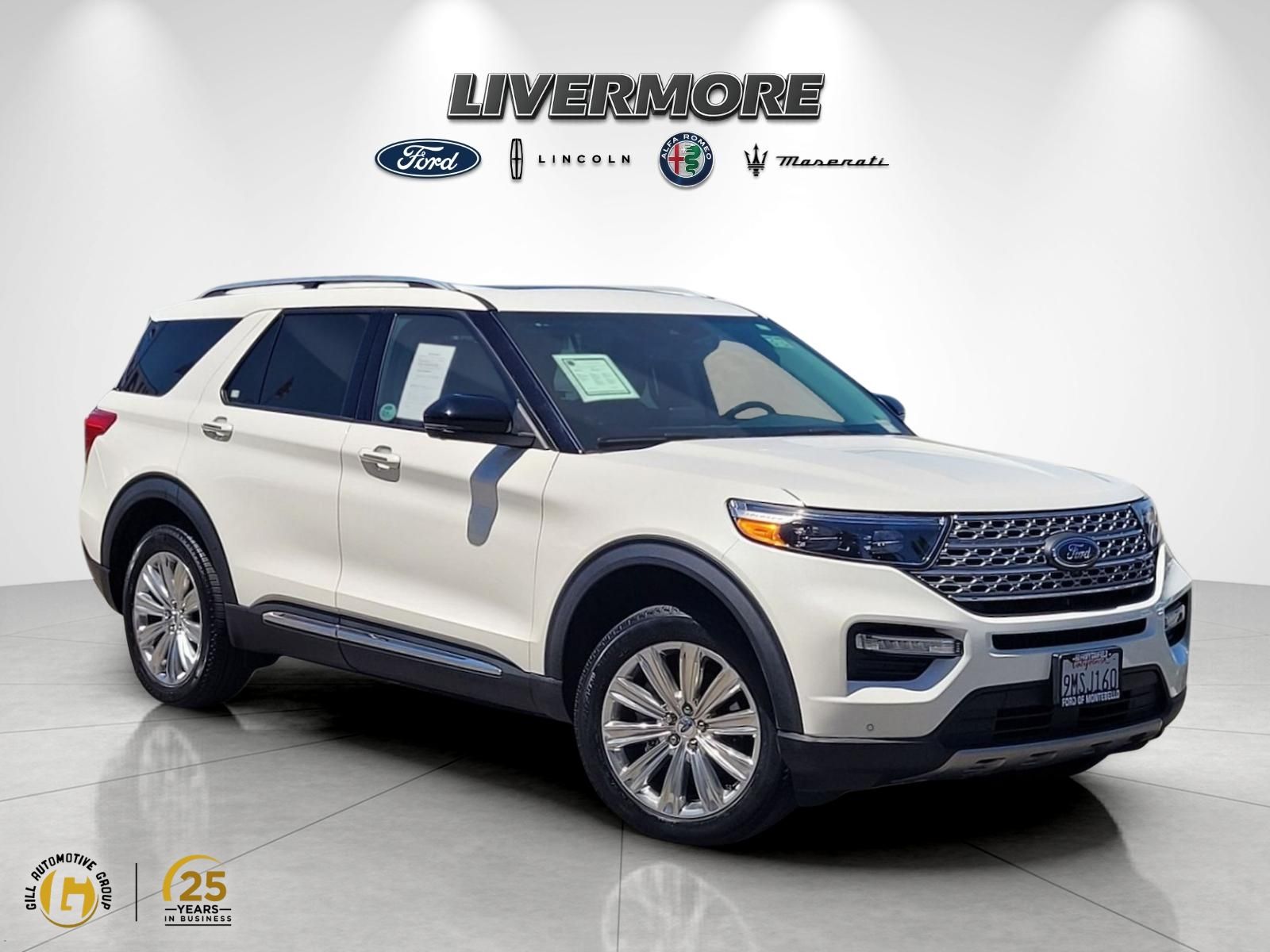 White Metallic 2023 Ford Explorer SUV / Crossover All-Wheel Drive Automatic