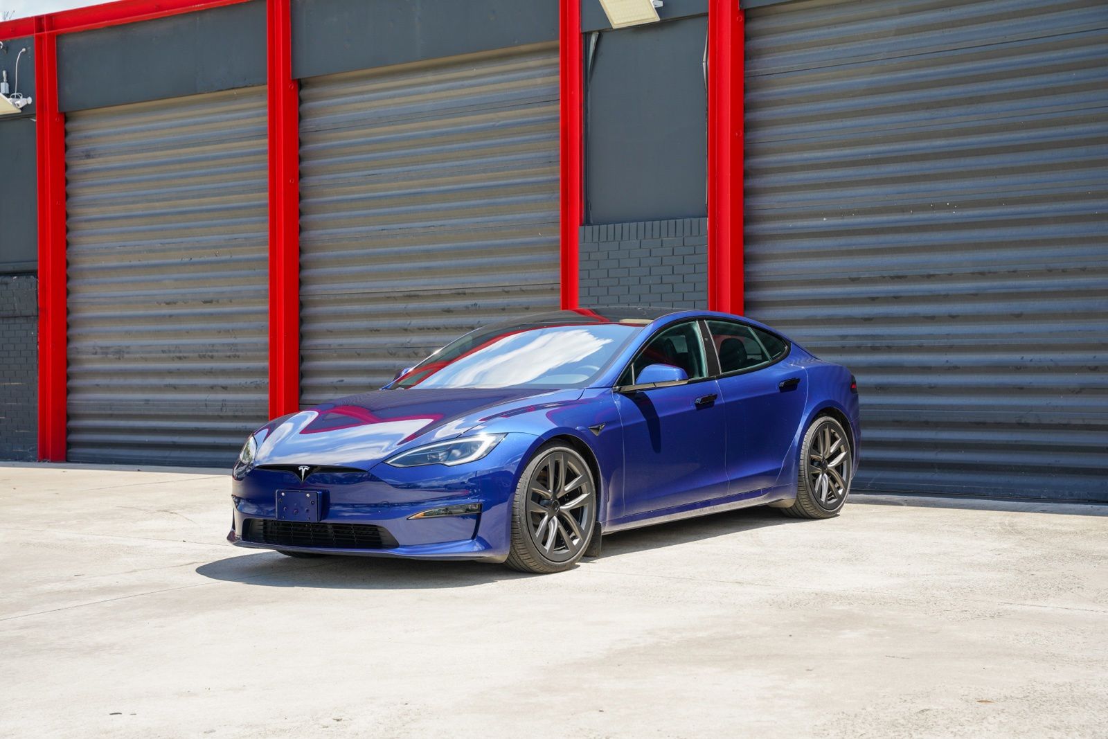 Blue 2025 Tesla Model S Sedan All-Wheel Drive 1-Speed Automatic