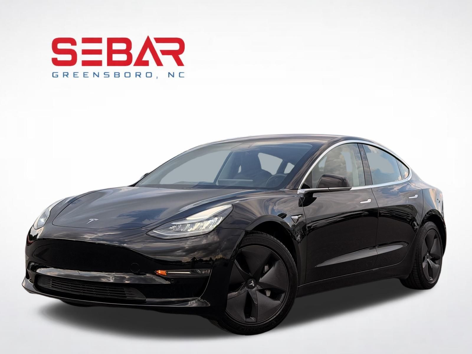 Black 2018 Tesla Model 3 Sedan Rear-Wheel Drive 1-Speed Automatic