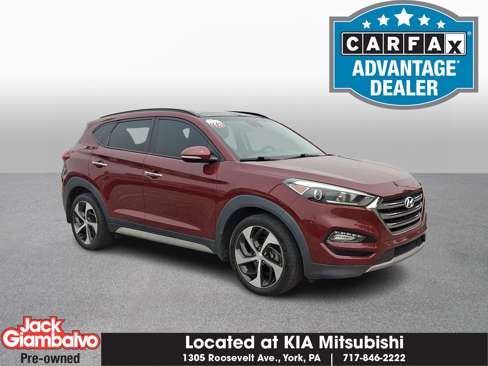 Gemstone Red 2018 Hyundai Tucson SUV / Crossover All-Wheel Drive 7-Speed Automatic