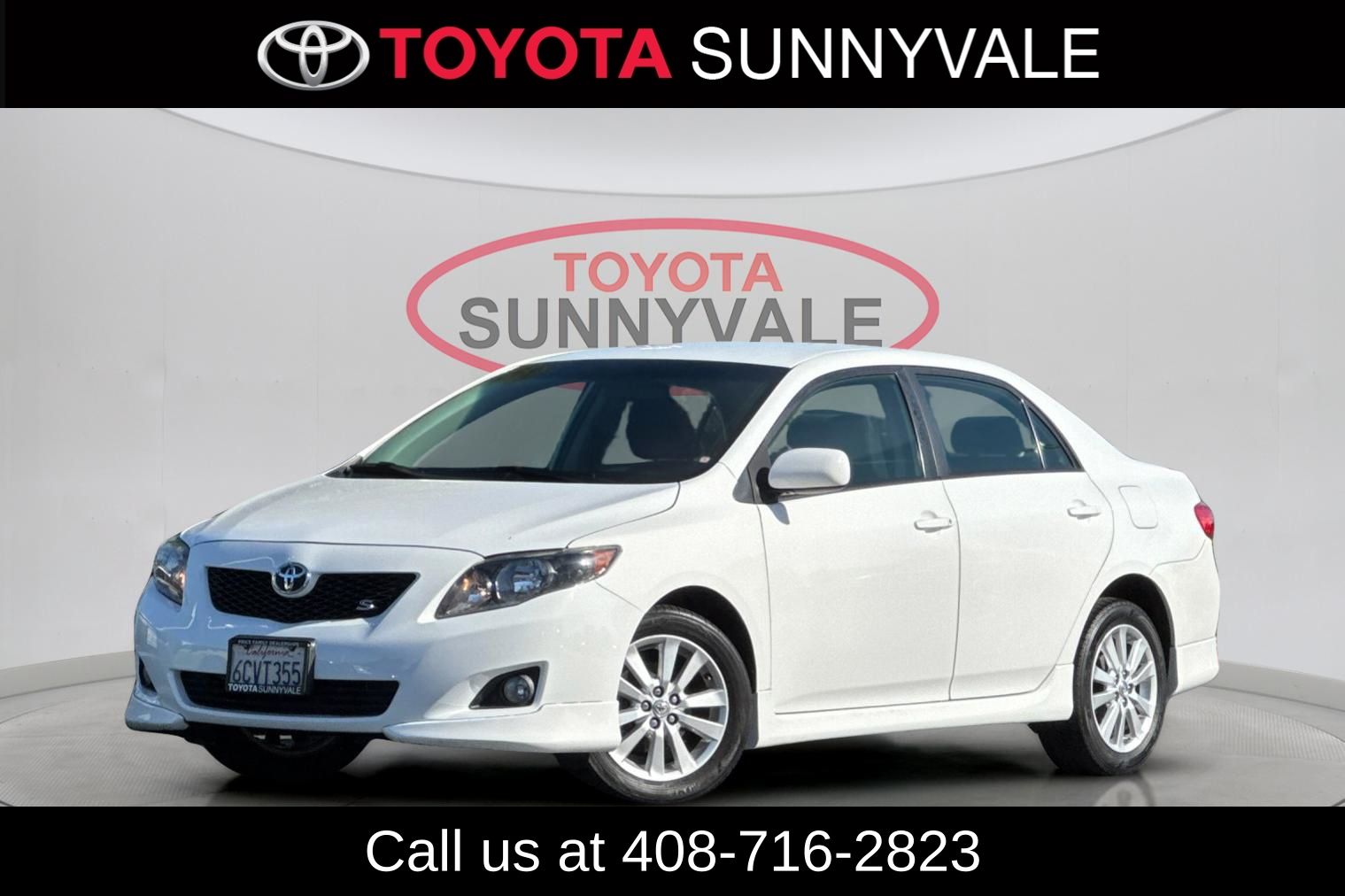 Super White 2009 Toyota Corolla Sedan Front-Wheel Drive 4-Speed Automatic