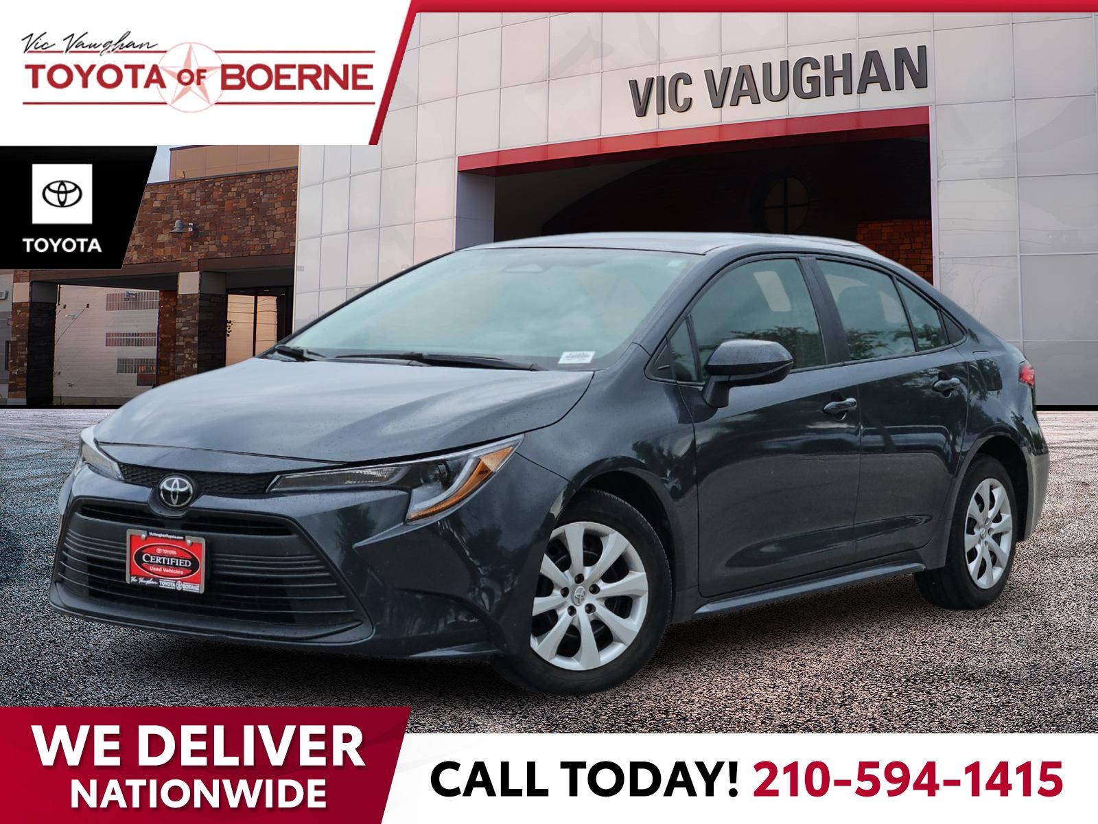 Black (Charcoal) 2024 Toyota Corolla Sedan Front-Wheel Drive Continuously Variable Transmission