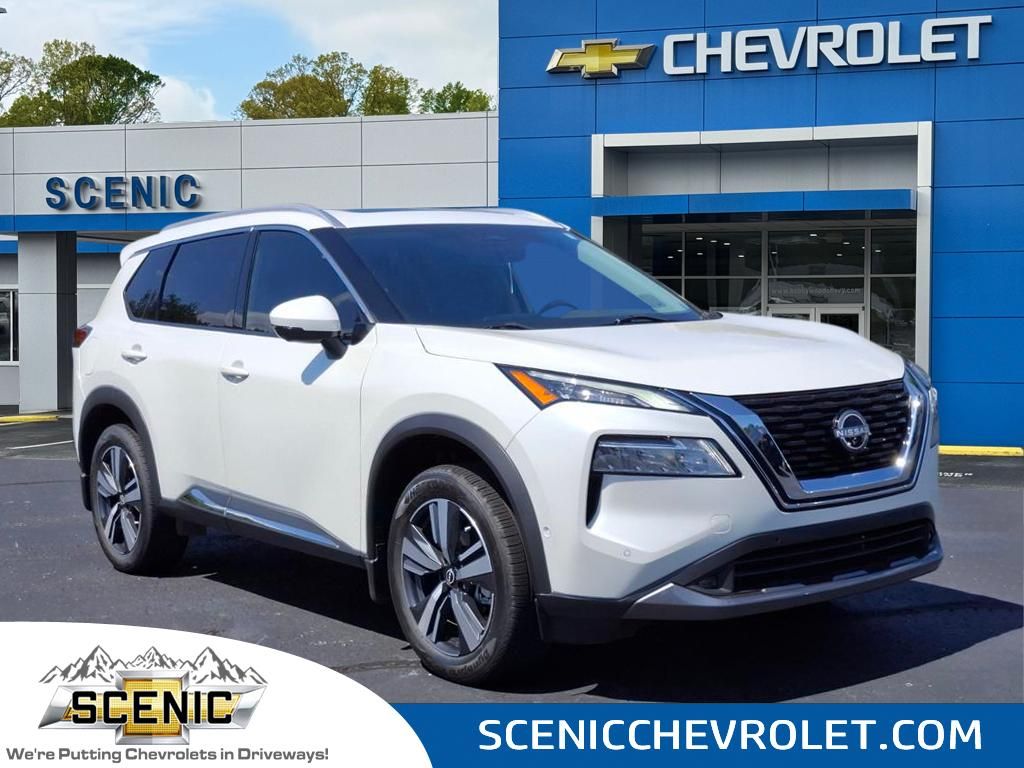Pearl White Tricoat 2022 Nissan Rogue SUV / Crossover Front-Wheel Drive Continuously Variable Transmission