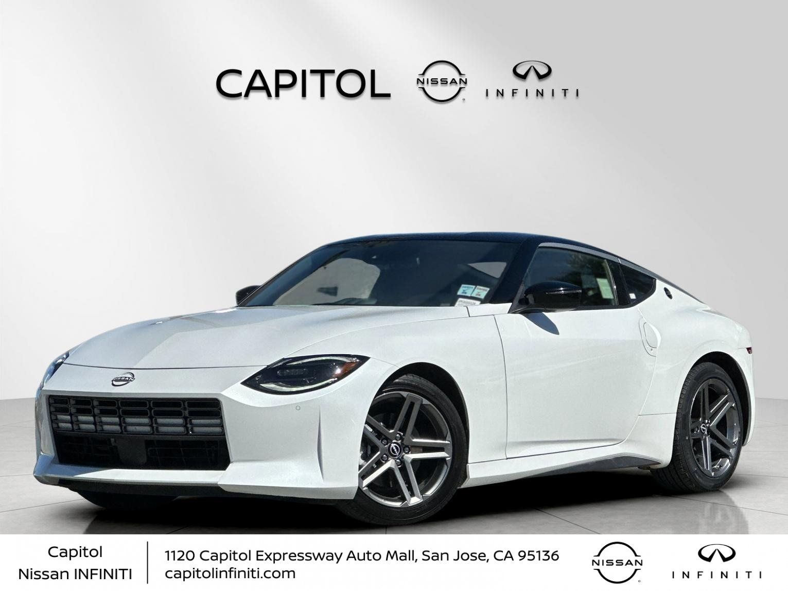Everest White Pearl Tricoat/Super Black 2024 Nissan Z Sport RWD Coupe Rear-Wheel Drive 6-Speed Manual