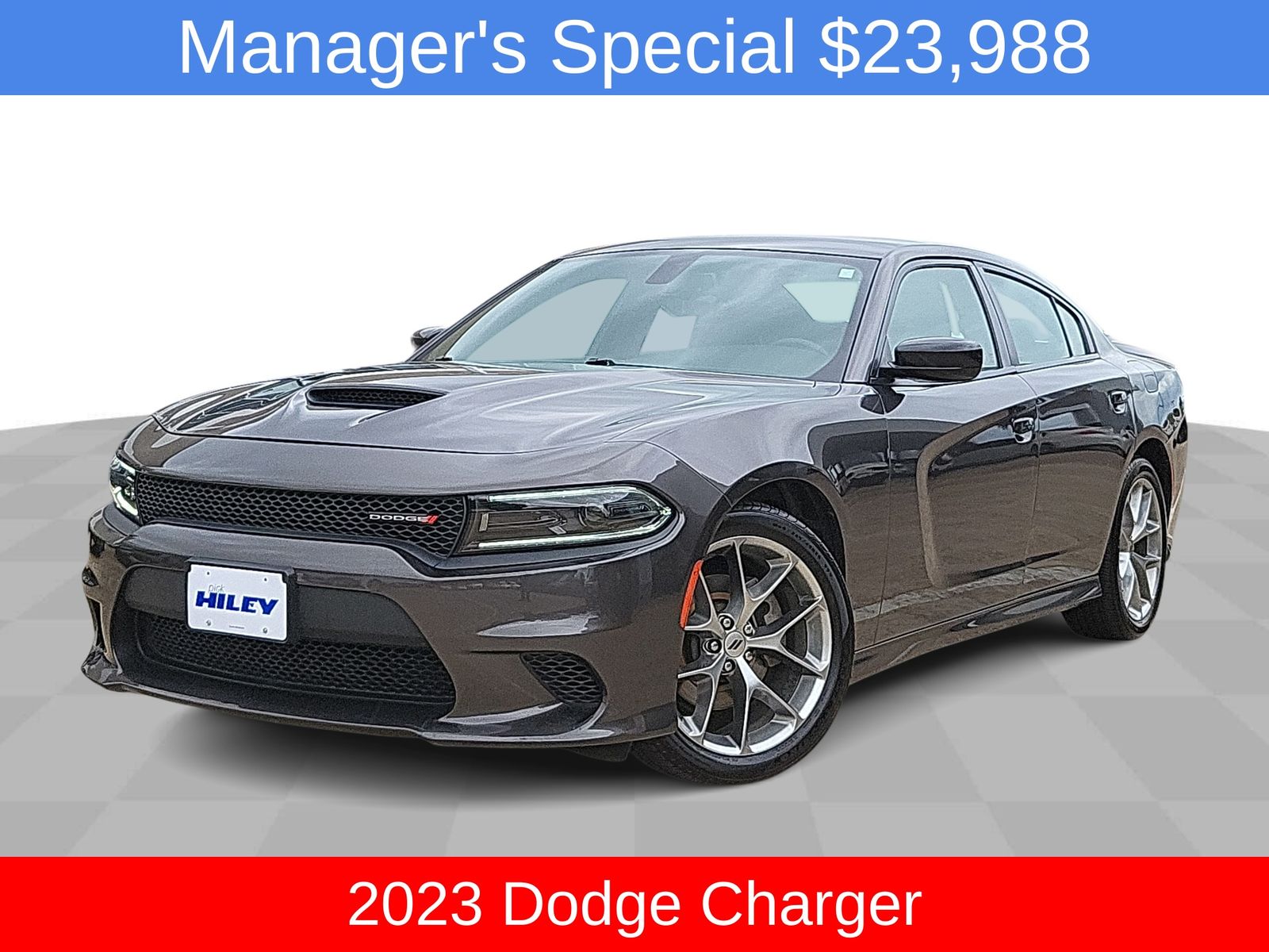 Gray (Granite Crystal Metallic Clearcoat) 2023 Dodge Charger GT RWD Sedan Rear-Wheel Drive 8-Speed Automatic