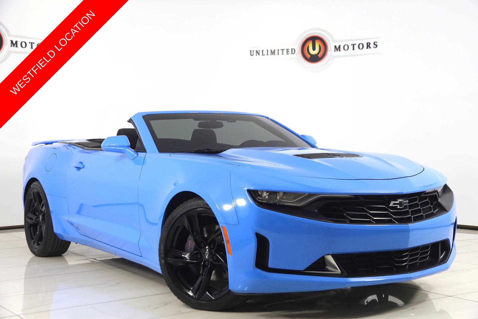 Rapid Blue 2022 Chevrolet Camaro Convertible Rear-Wheel Drive Automatic