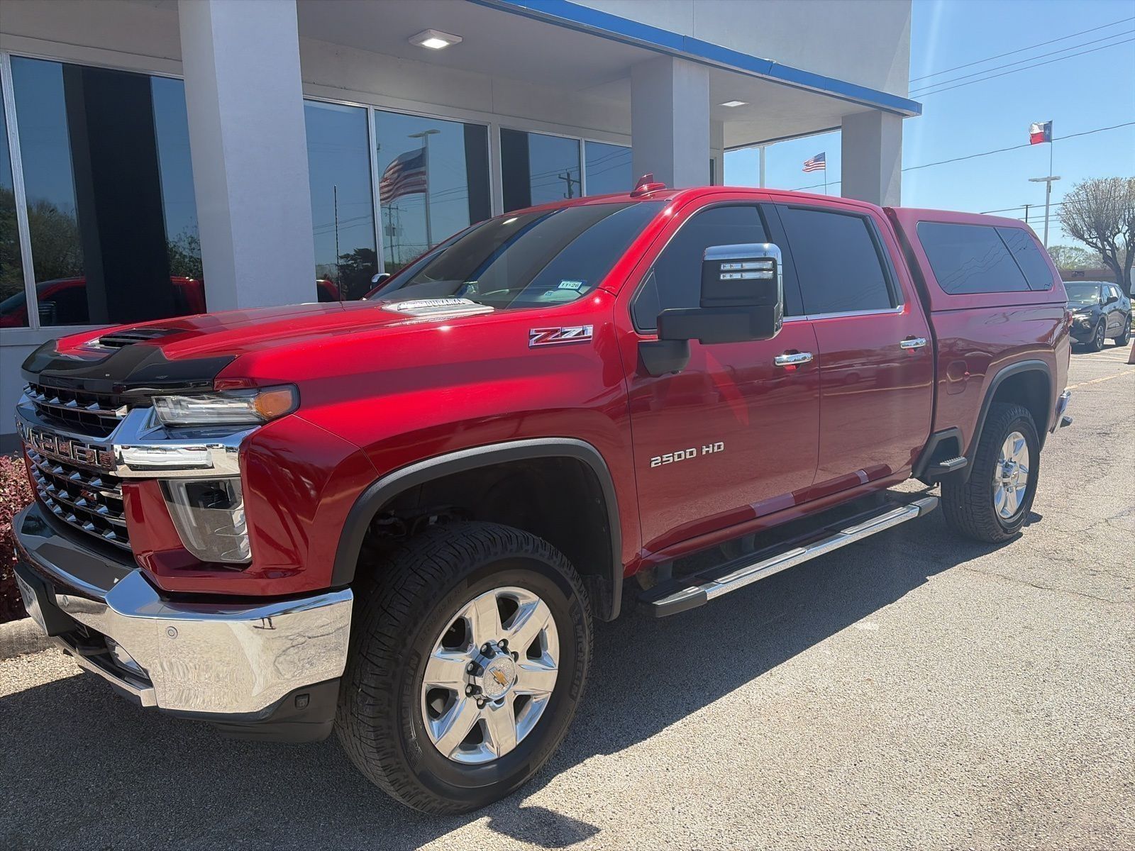 Cherry Red Tintcoat 2023 Chevrolet Silverado 2500HD LTZ Crew Cab 4WD Pickup Truck Four-Wheel Drive Automatic