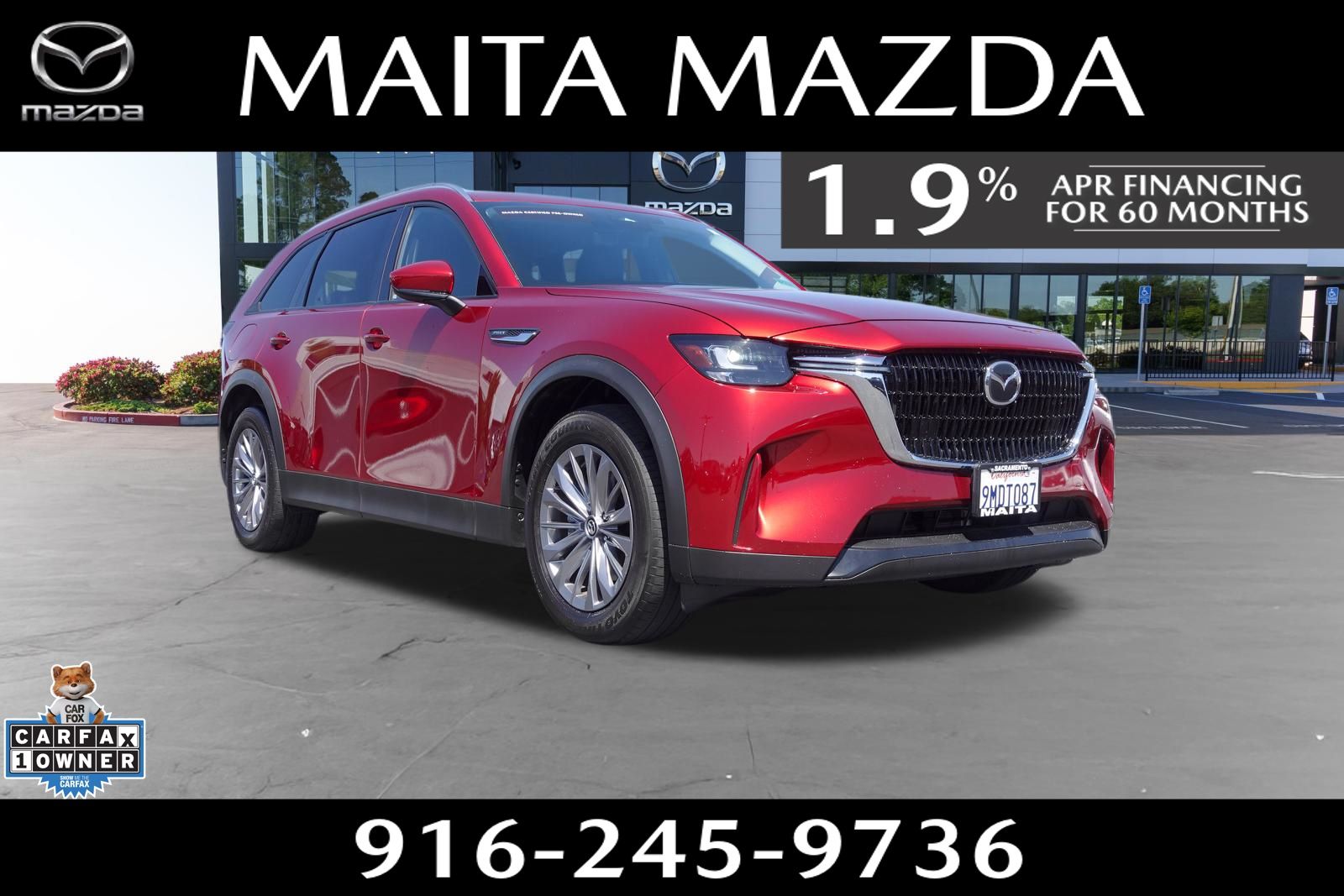 Soul Red Crystal Metallic 2024 Mazda CX-90 PHEV Preferred AWD SUV / Crossover All-Wheel Drive 8-Speed Automatic