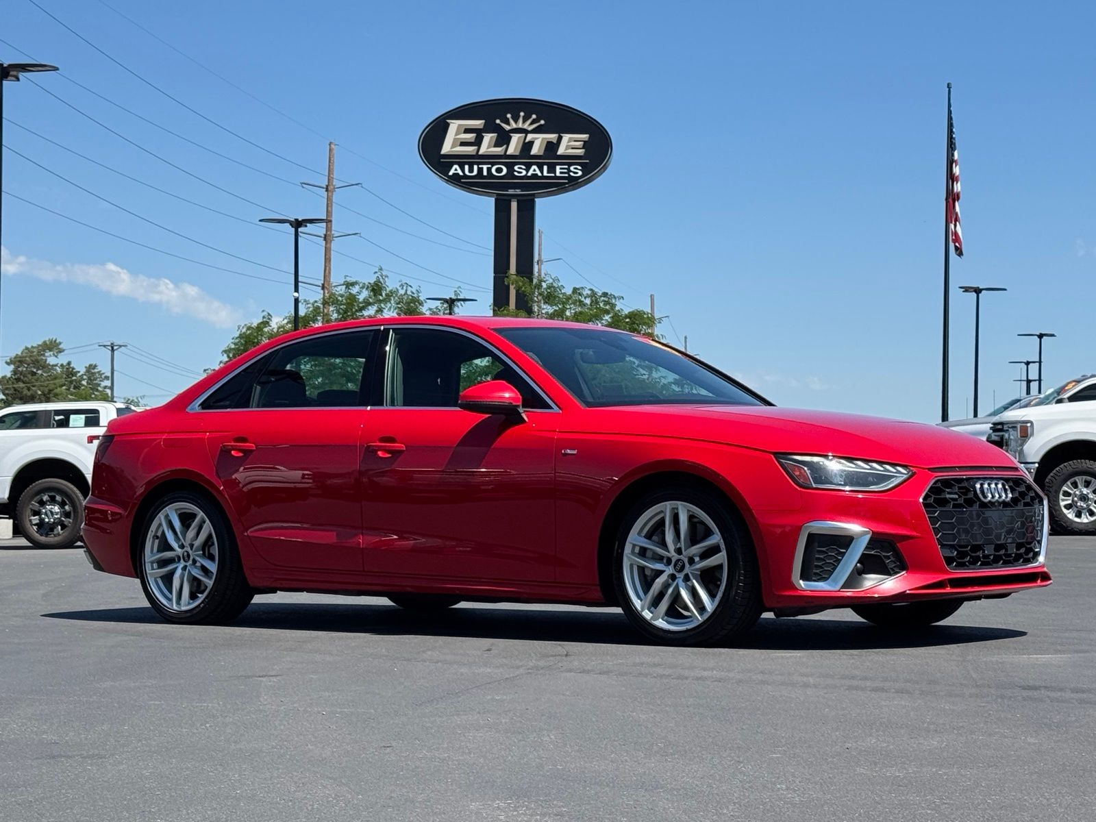 Red 2024 Audi A4 Sedan All-Wheel Drive 7-Speed Automatic