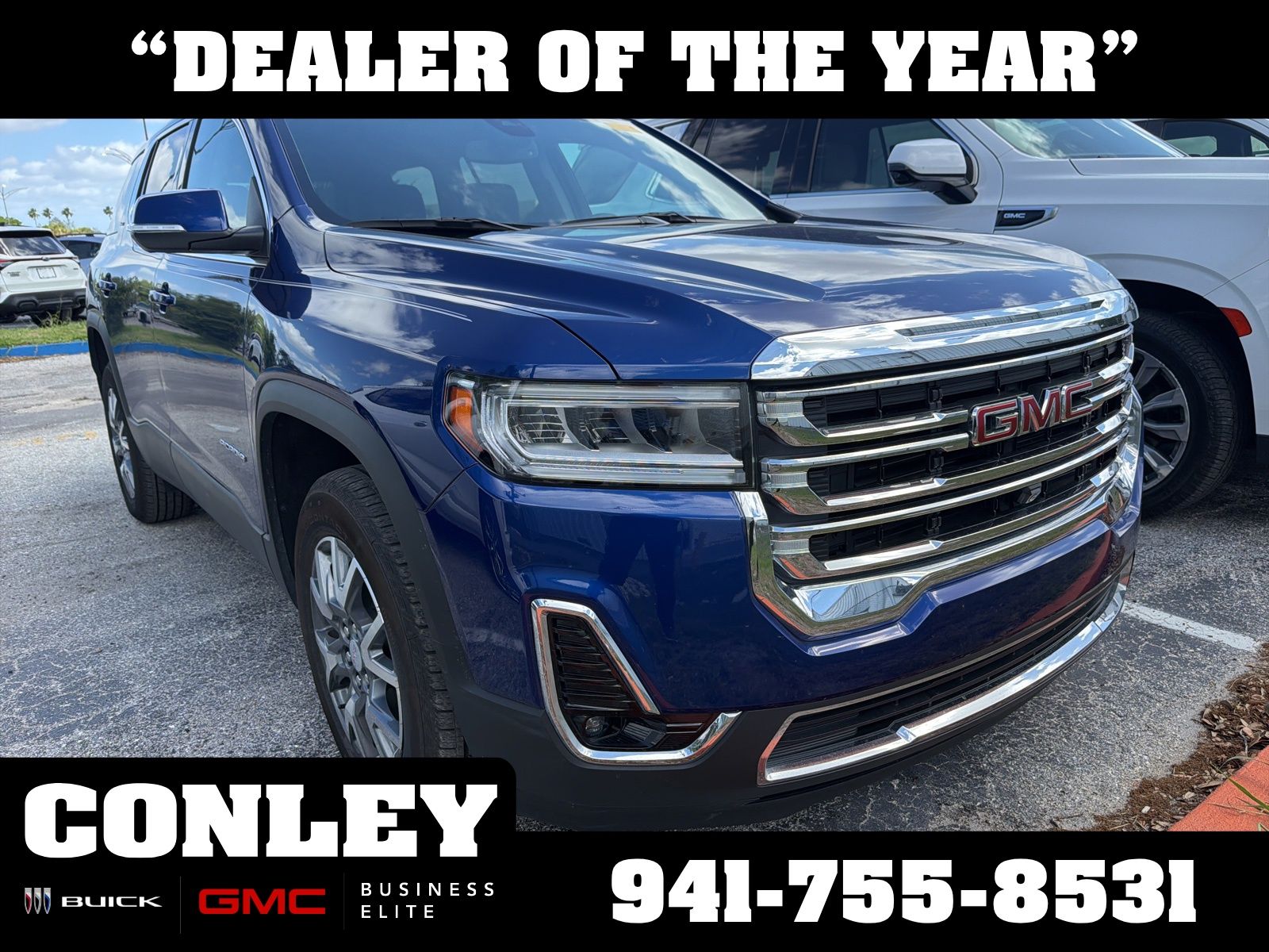 Blue Metallic 2023 GMC Acadia SLT FWD SUV / Crossover Front-Wheel Drive 9-Speed Automatic