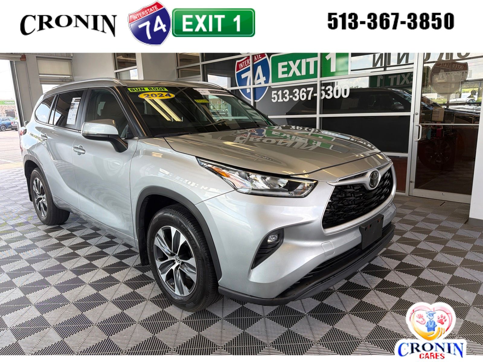 Celestial Silver Metallic 2024 Toyota Highlander SUV / Crossover All-Wheel Drive 8-Speed Automatic