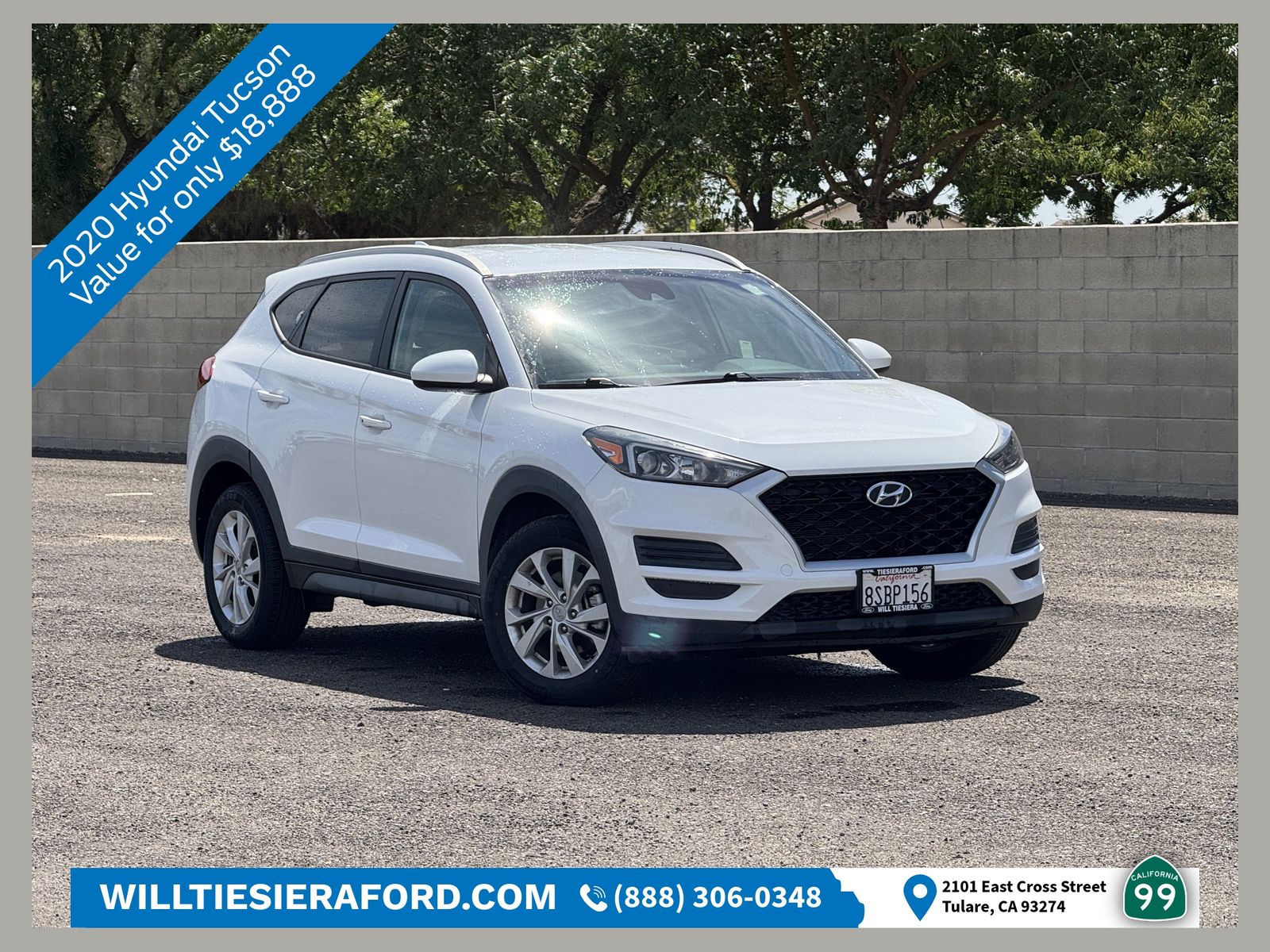Cream White Pearl 2020 Hyundai Tucson Value FWD SUV / Crossover Front-Wheel Drive 6-Speed Automatic