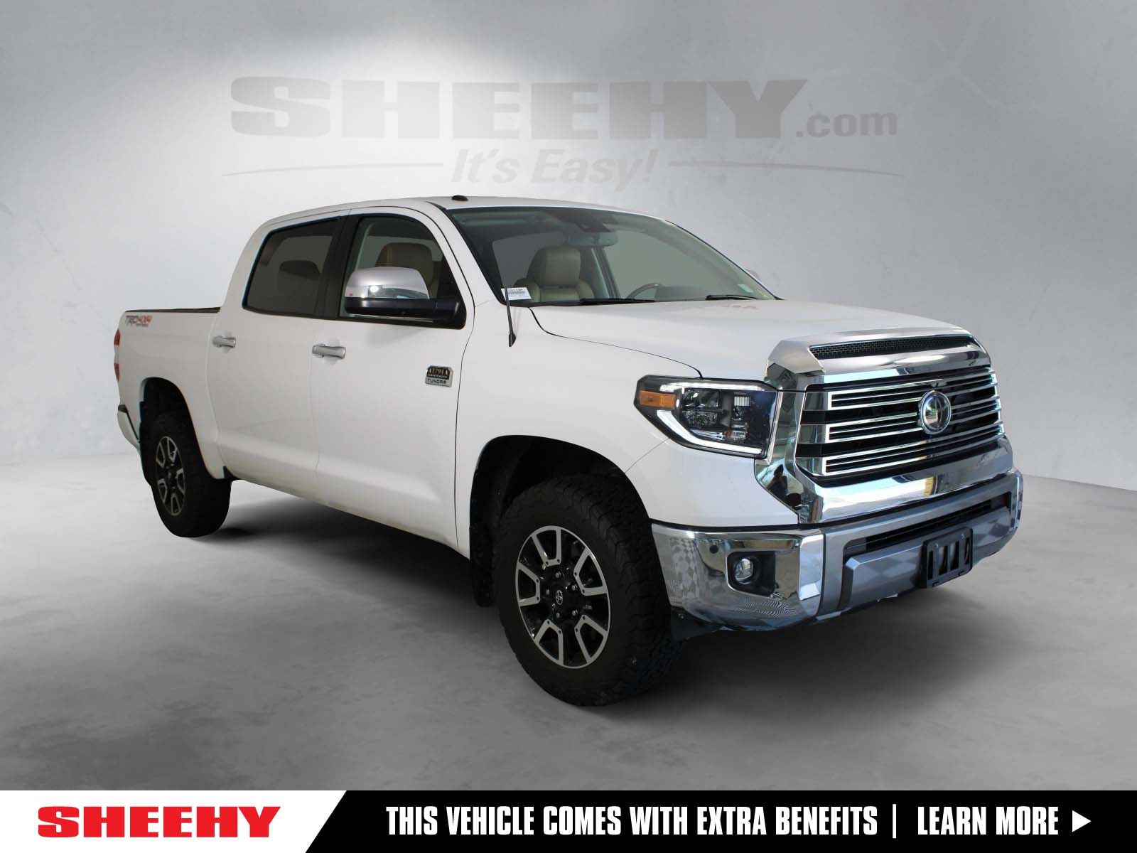 Super White 2019 Toyota Tundra Pickup Truck Four-Wheel Drive 6-Speed Automatic