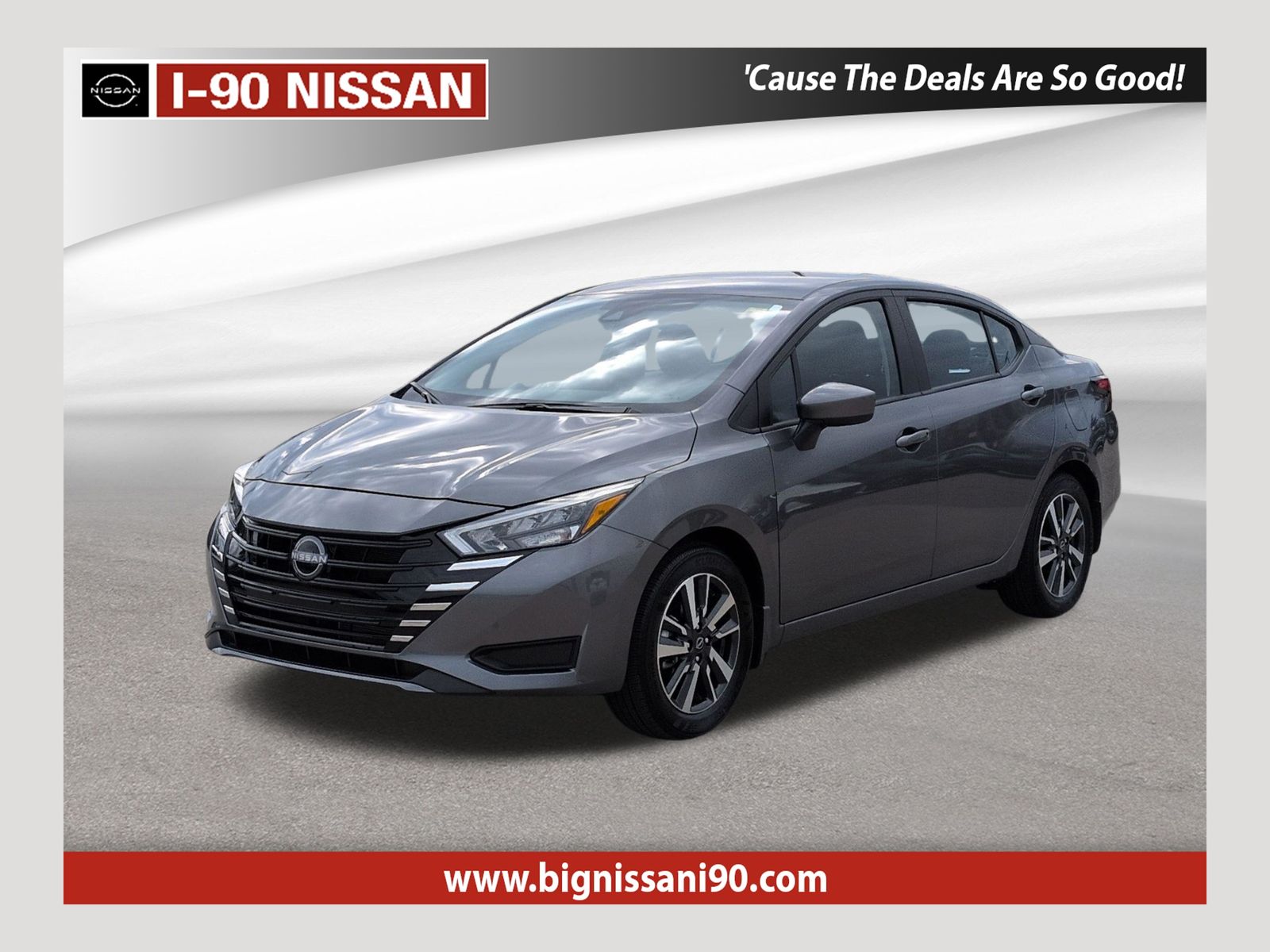 Gray (Gun Metallic) 2025 Nissan Versa SV FWD Sedan Front-Wheel Drive Continuously Variable Transmission