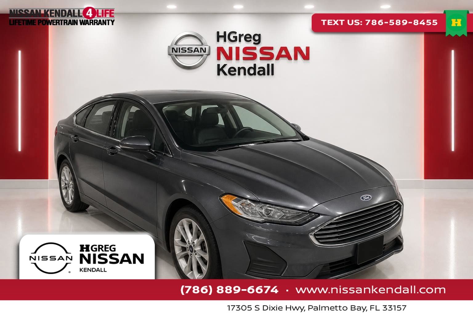 Gray (Magnetic) 2019 Ford Fusion Sedan Front-Wheel Drive 6-Speed Automatic