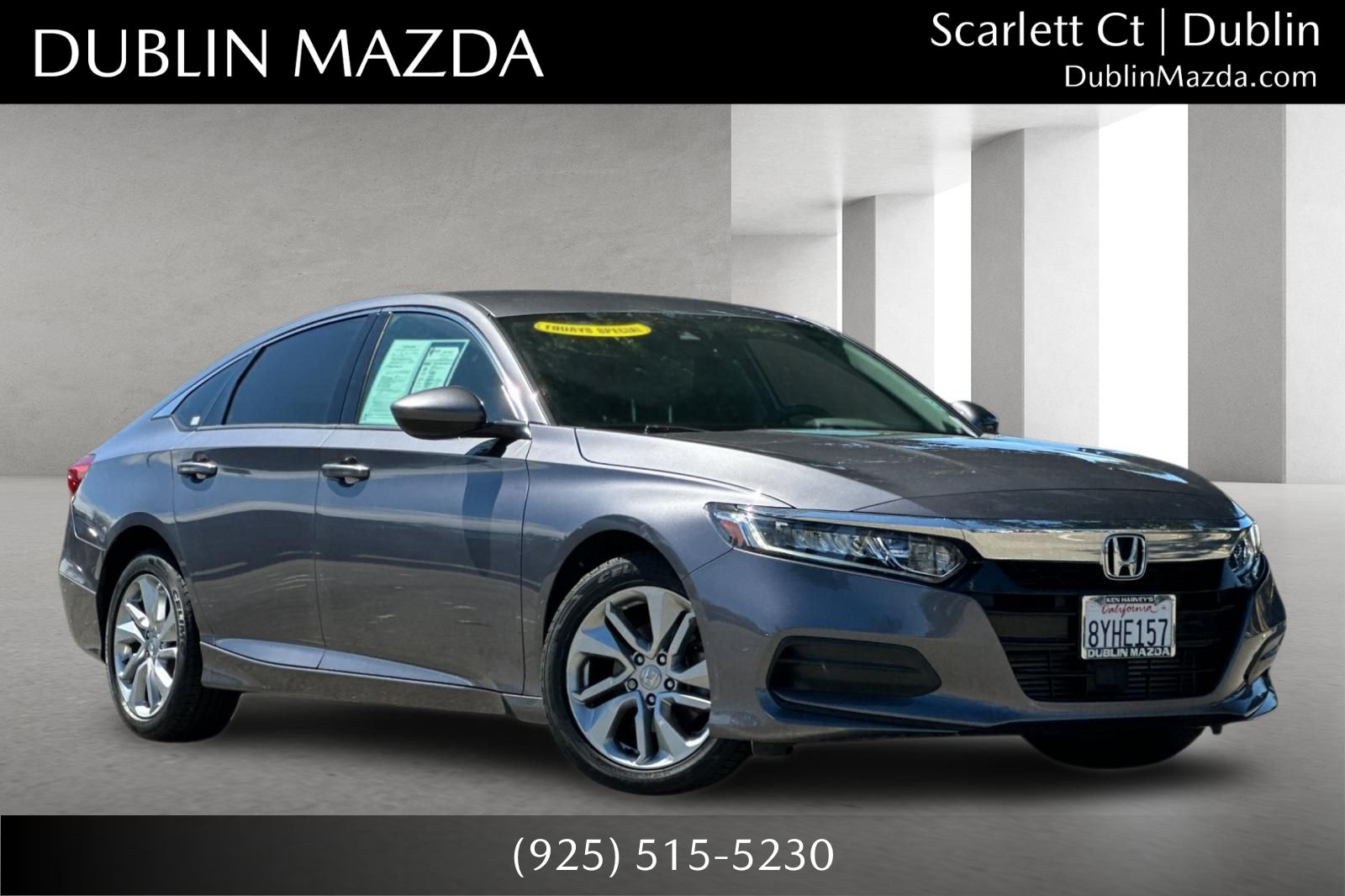 Gray 2020 Honda Accord Sedan Front-Wheel Drive Continuously Variable Transmission