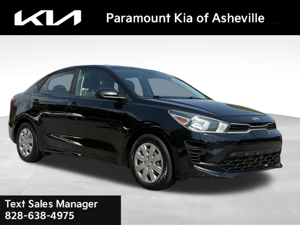 Aurora Black 2021 Kia Rio LX FWD Sedan Front-Wheel Drive Continuously Variable Transmission