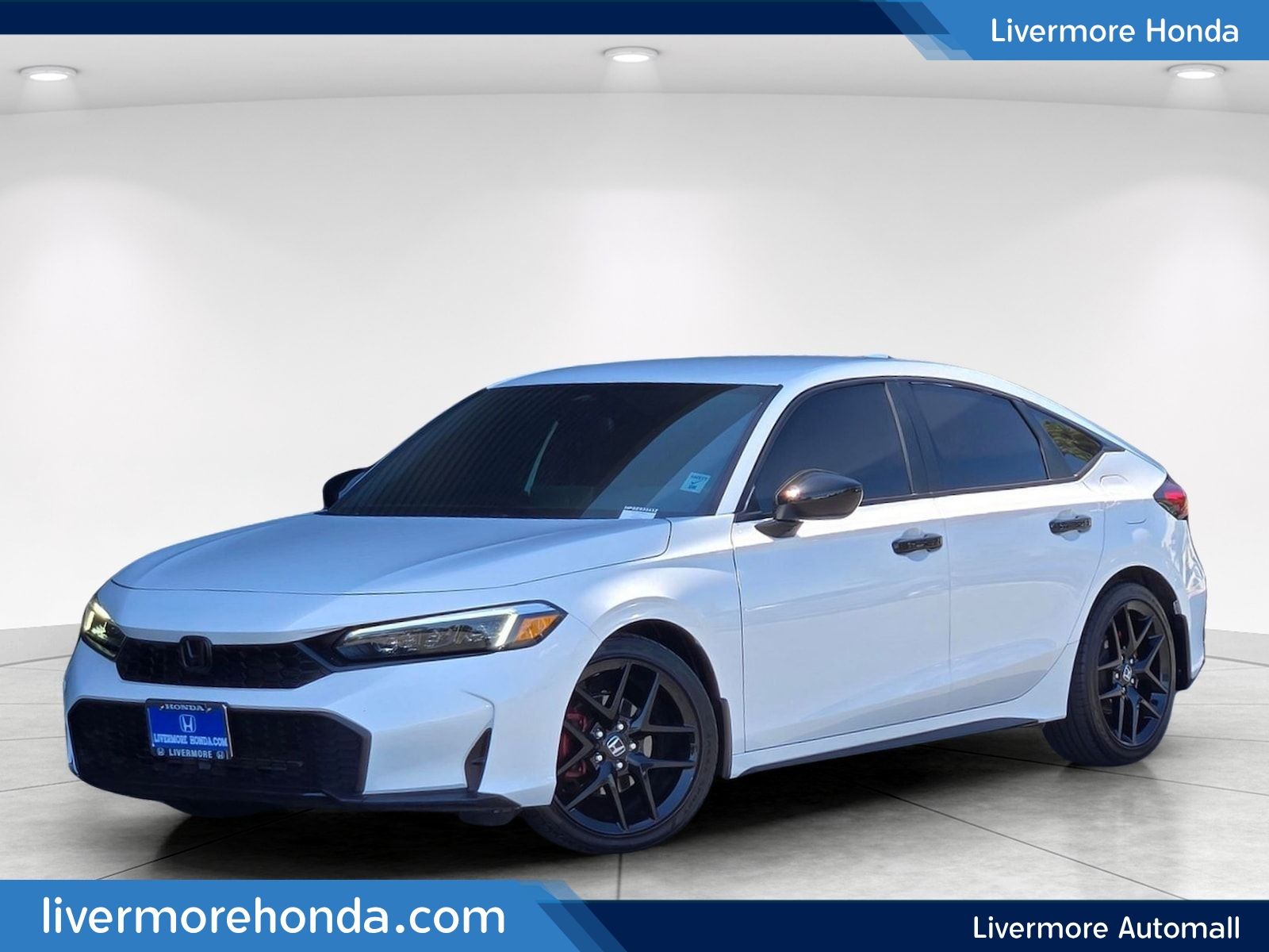 White 2025 Honda Civic Hatchback Hatchback Front-Wheel Drive Continuously Variable Transmission