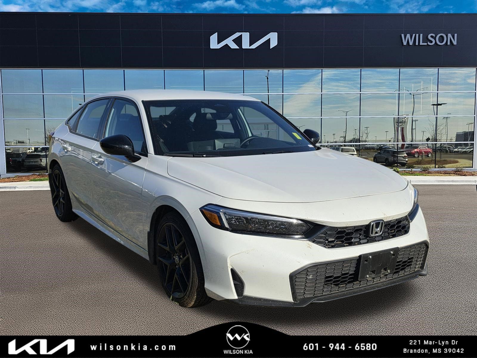 Platinum White Pearl 2026 Honda Civic Sport FWD Sedan Front-Wheel Drive Continuously Variable Transmission