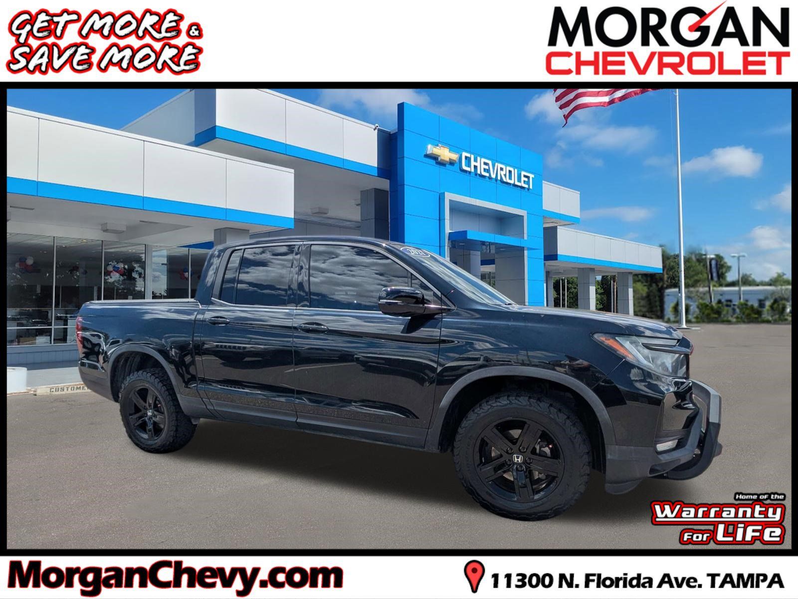 Black 2021 Honda Ridgeline Pickup Truck All-Wheel Drive Automatic