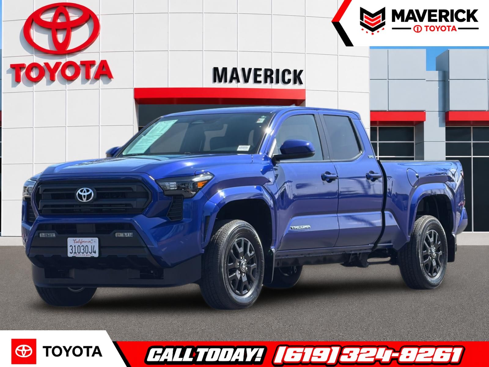 Blue 2025 Toyota Tacoma Pickup Truck Four-Wheel Drive 8-Speed Automatic