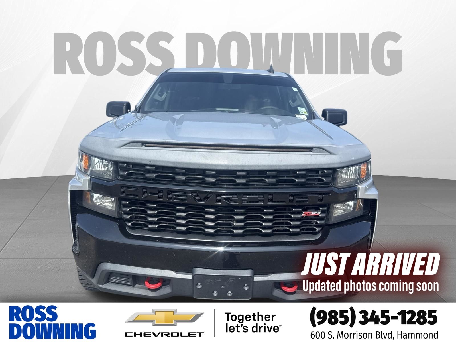 2021 Chevrolet Silverado 1500 Custom Trail Boss Silver at Ross Downing Buick GMC