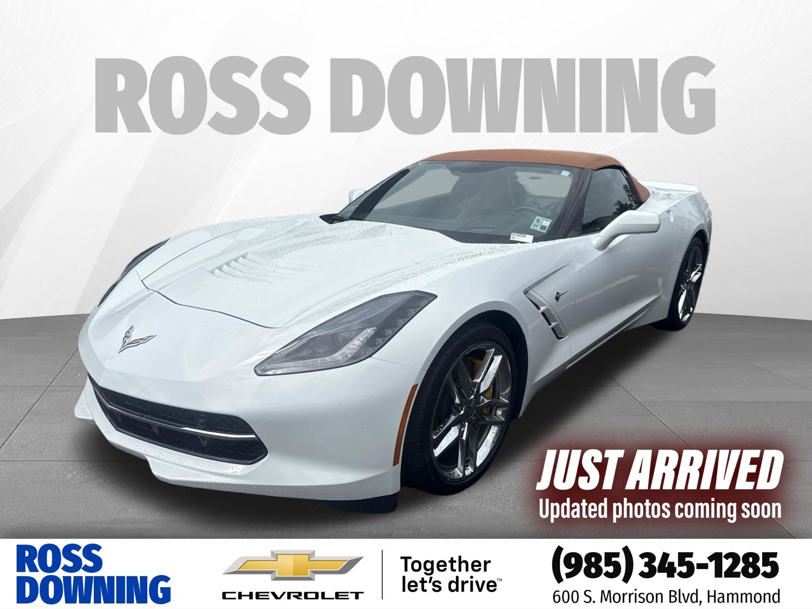 Arctic White 2016 Chevrolet Corvette Convertible Rear-Wheel Drive 8-Speed Automatic
