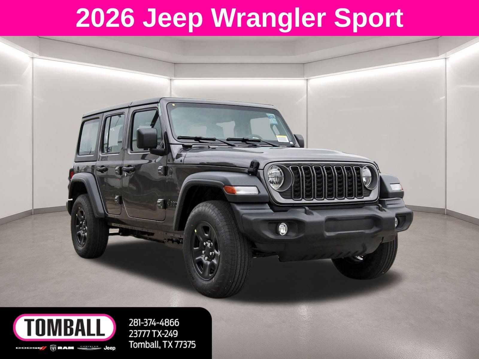 Gray (Granite Crystal Metallic Clearcoat) 2026 Jeep Wrangler SUV / Crossover Four-Wheel Drive 8-Speed Automatic