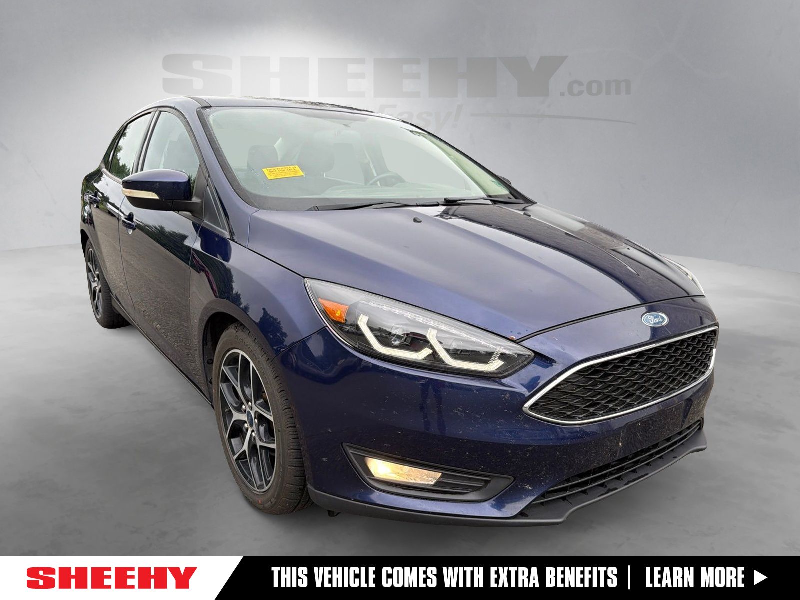 Kona Blue Metallic 2017 Ford Focus Sedan Front-Wheel Drive 6-Speed Automatic