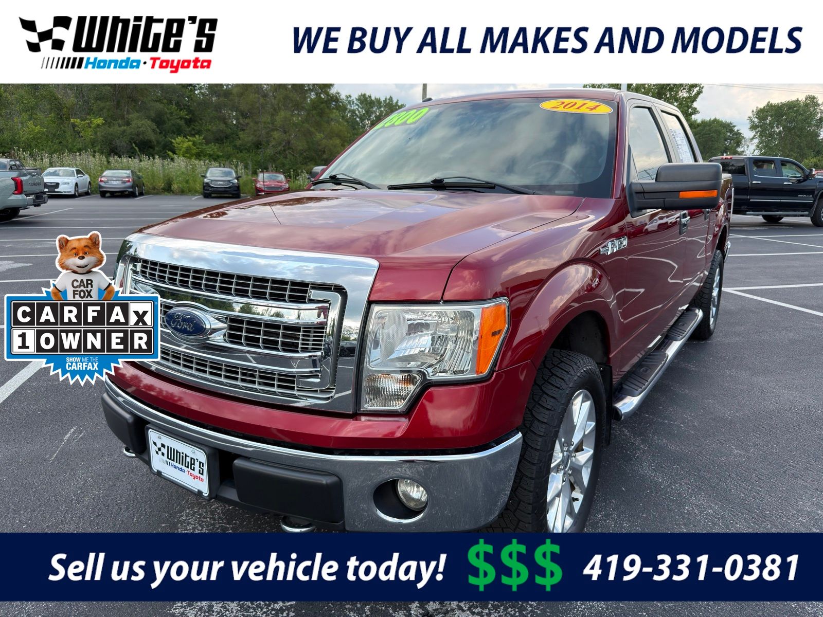 Ruby Red Metallic 2014 Ford F-150 Pickup Truck Four-Wheel Drive 6-Speed Automatic