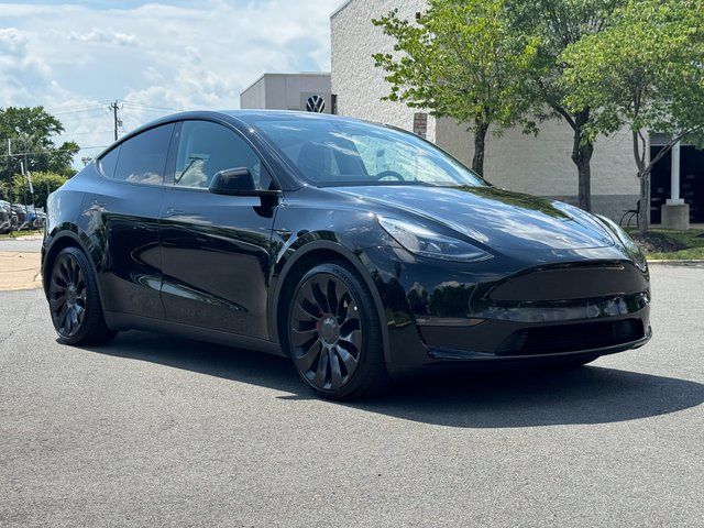 Solid Black 2022 Tesla Model Y Performance AWD SUV / Crossover All-Wheel Drive 1-Speed Automatic