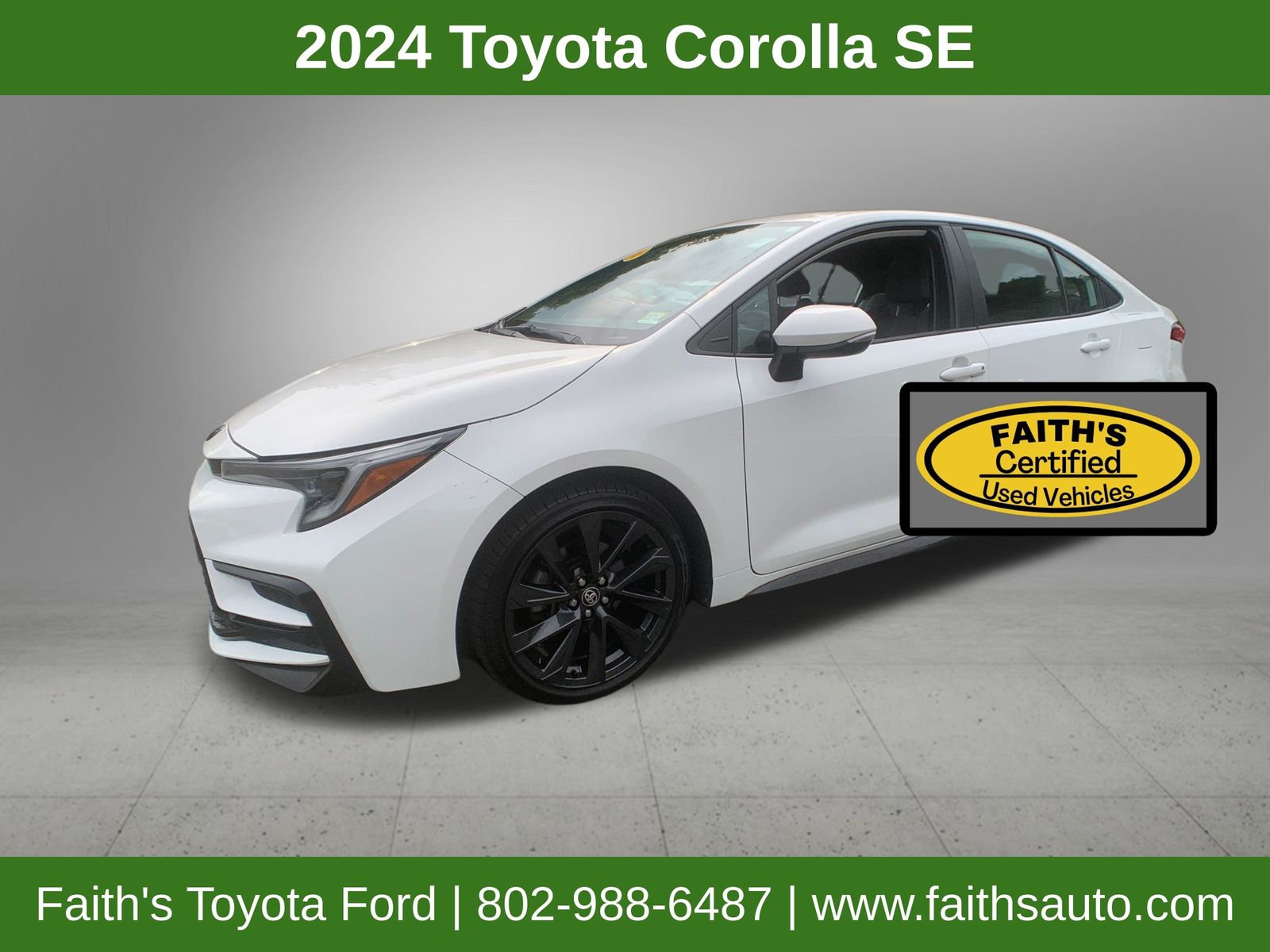 White (Wind Chill Pearl) 2024 Toyota Corolla Sedan Front-Wheel Drive Continuously Variable Transmission