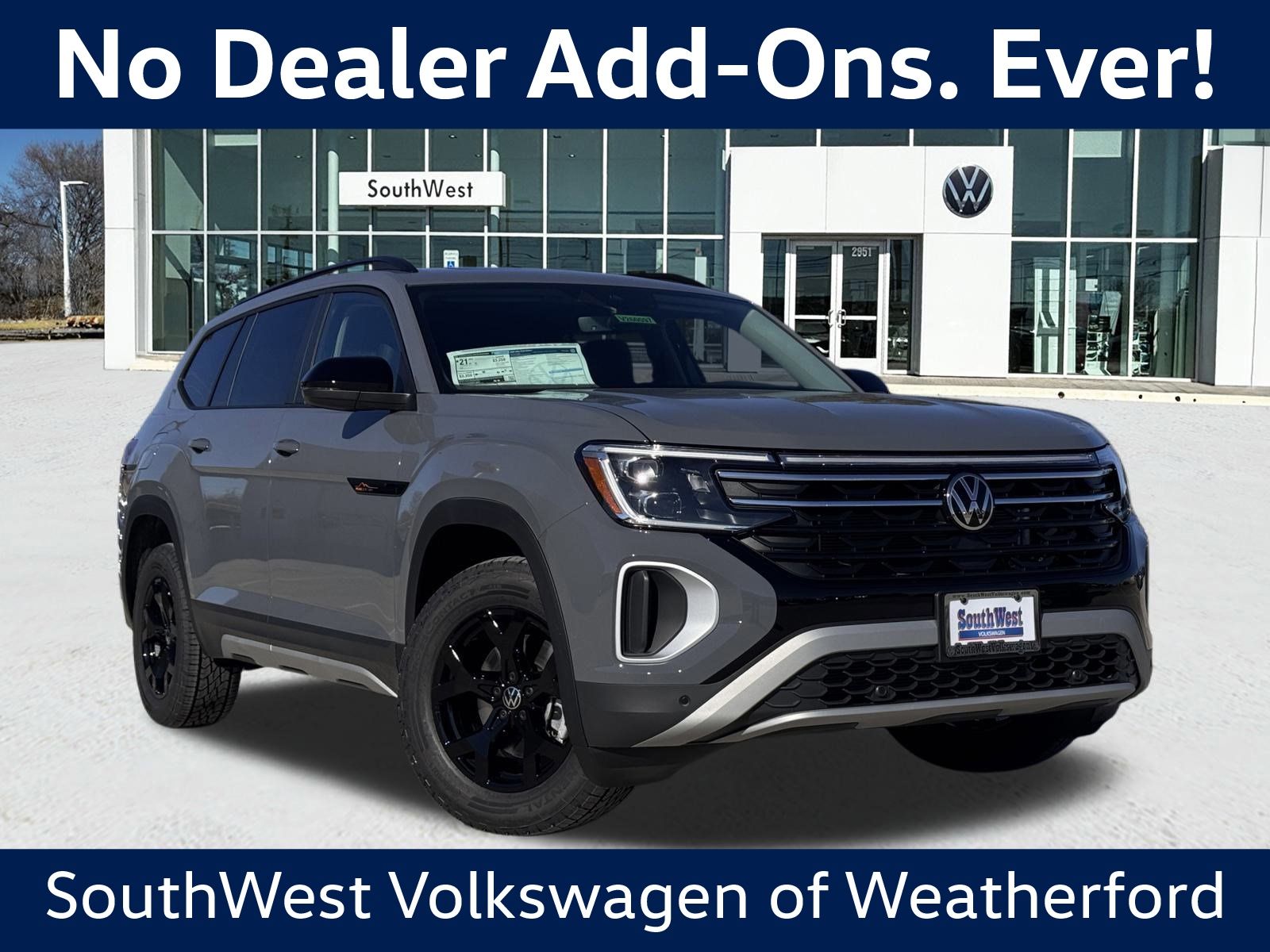 Pure Gray 2026 Volkswagen Atlas Peak Edition 4Motion SUV / Crossover All-Wheel Drive 8-Speed Automatic