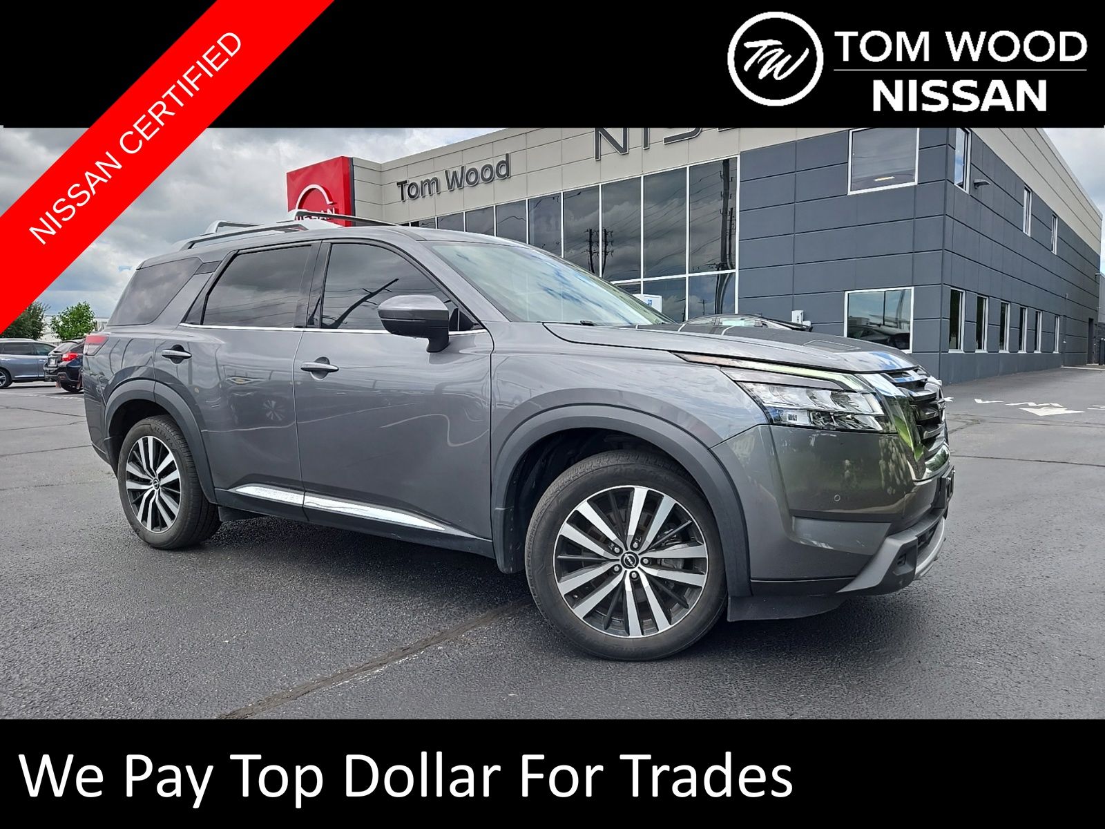 Gray (Gun Metallic) 2023 Nissan Pathfinder SUV / Crossover All-Wheel Drive 9-Speed Automatic