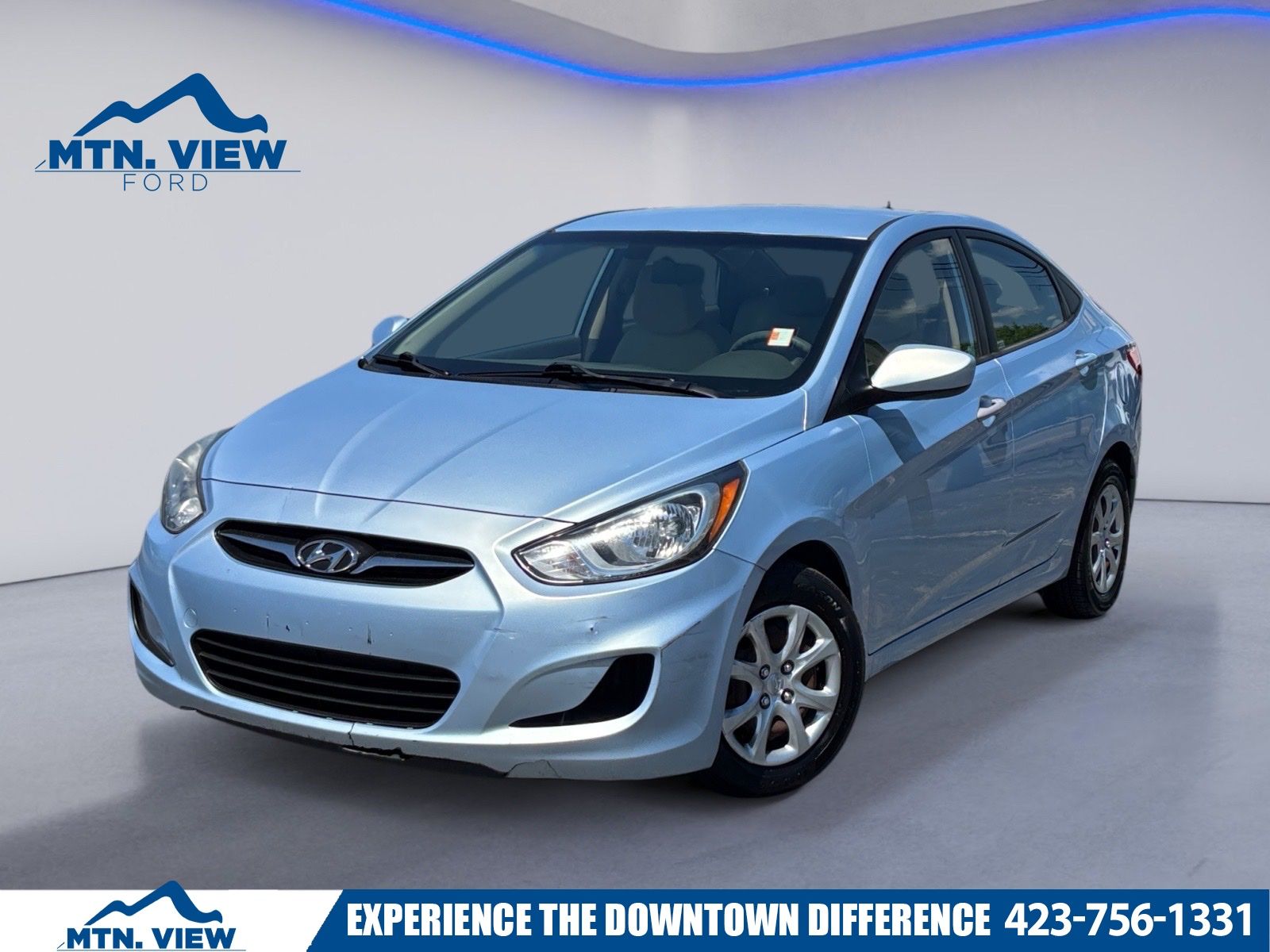 Clearwater Blue 2013 Hyundai Accent GLS Sedan FWD Sedan Front-Wheel Drive 6-Speed Automatic Overdrive