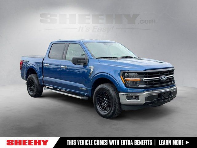 Blue Metallic 2024 Ford F-150 Pickup Truck Four-Wheel Drive Automatic