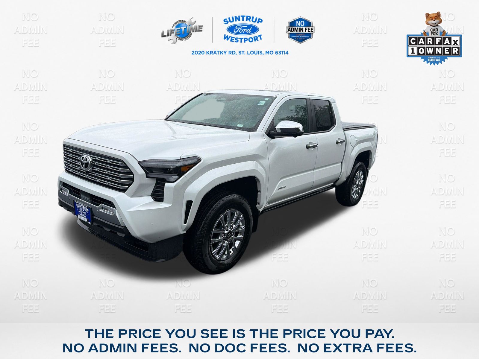 Pearl 2025 Toyota Tacoma Pickup Truck Four-Wheel Drive 8-Speed Automatic