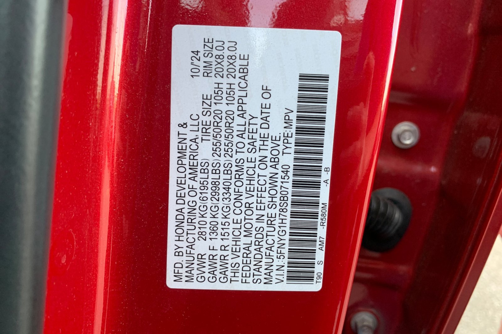 Certified Used 2025 Red Honda Touring+ image 40