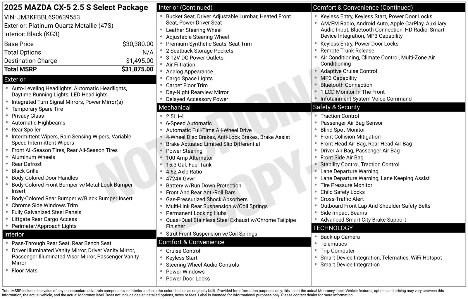 Used Car 2025 Mazda Cx-5  2.5 S Select Package For Sale Under $30,000 In Austin, Texas