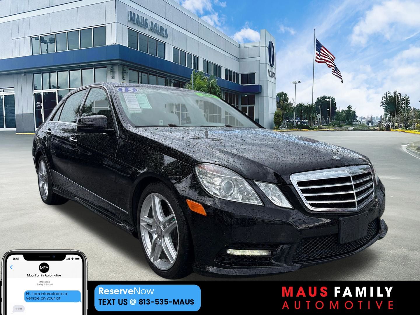 Black 2013 Mercedes-Benz E-Class Sedan 7-Speed Automatic