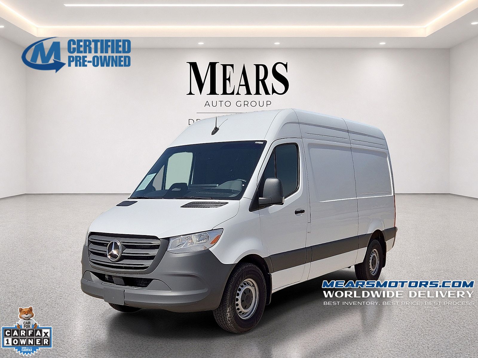 Arctic White 2025 Mercedes-Benz Sprinter Cargo Van Rear-Wheel Drive 9-Speed Automatic