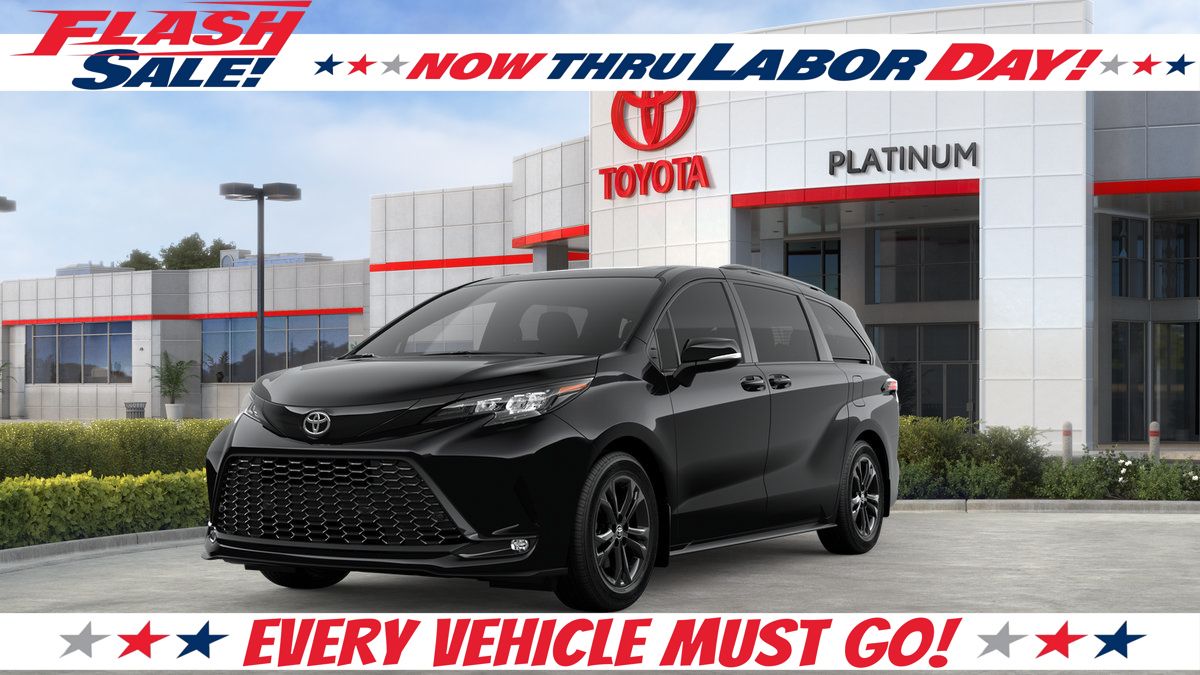Midnight Black Metallic 2026 Toyota Sienna Minivan All-Wheel Drive Continuously Variable Transmission