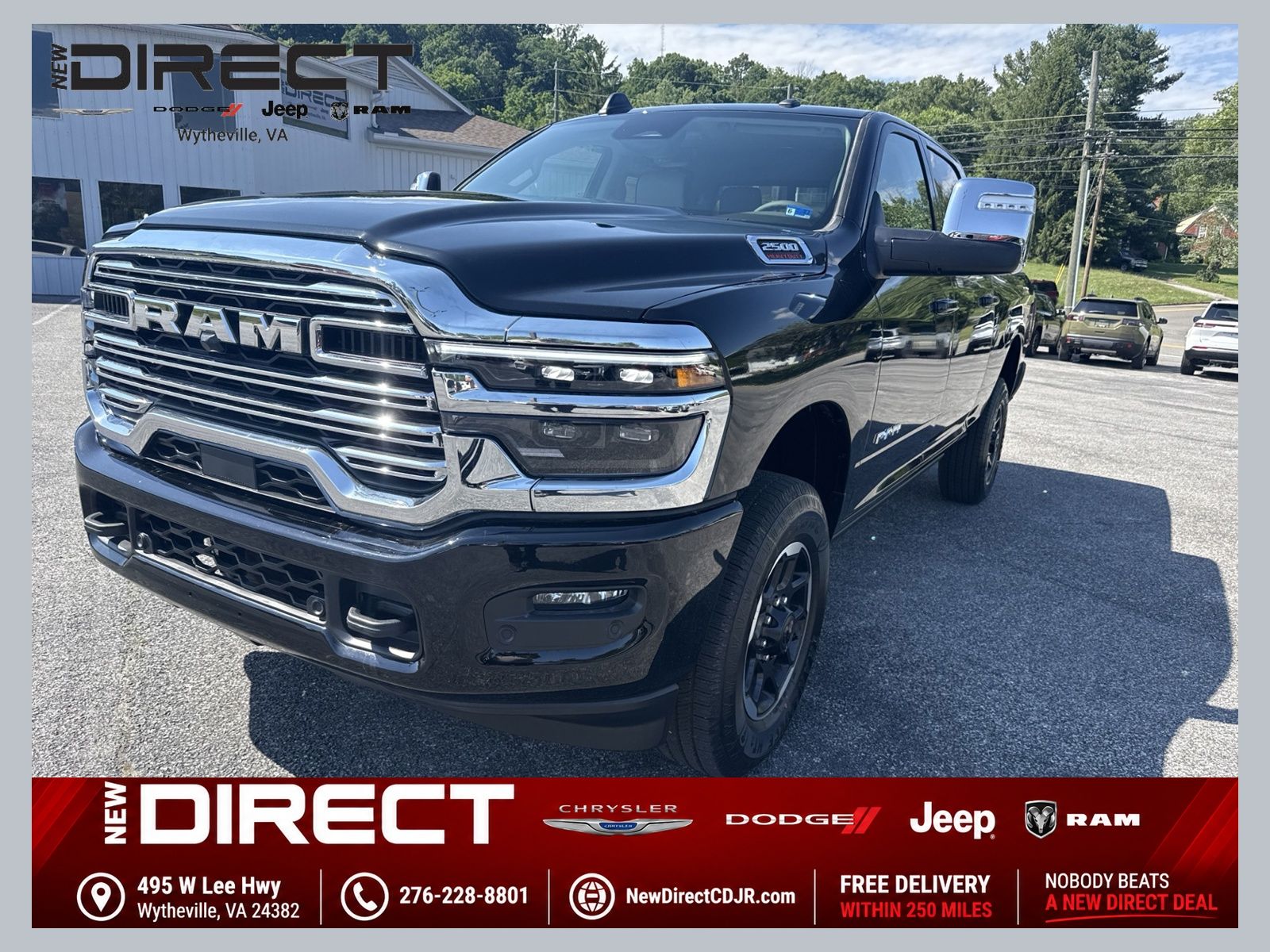 Diamond Black Crystal Pearlcoat 2026 RAM 2500 Pickup Truck Four-Wheel Drive 8-Speed Automatic