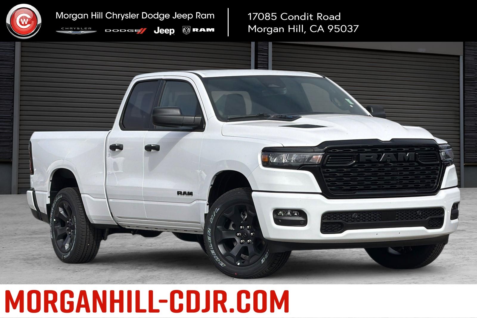 Bright White Clearcoat 2026 RAM 1500 Pickup Truck Four-Wheel Drive 8-Speed Automatic