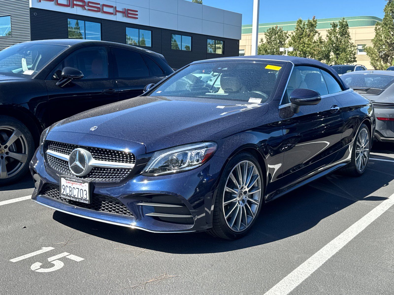 Lunar Blue Metallic 2022 Mercedes-Benz C-Class Convertible Rear-Wheel Drive 9-Speed Automatic
