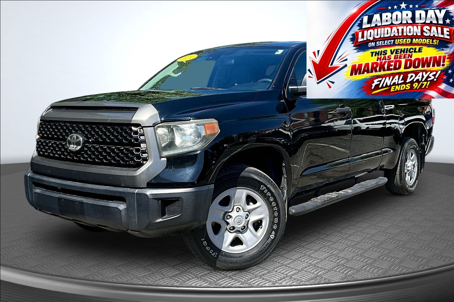 Midnight Black Metallic 2019 Toyota Tundra Pickup Truck 4X2 6-Speed Automatic Overdrive
